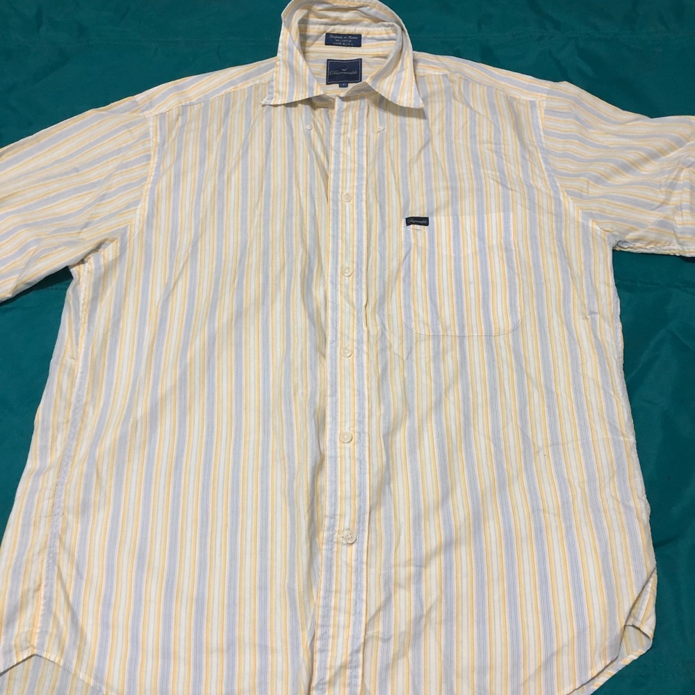 Faconnable button down short sleeve shirt
